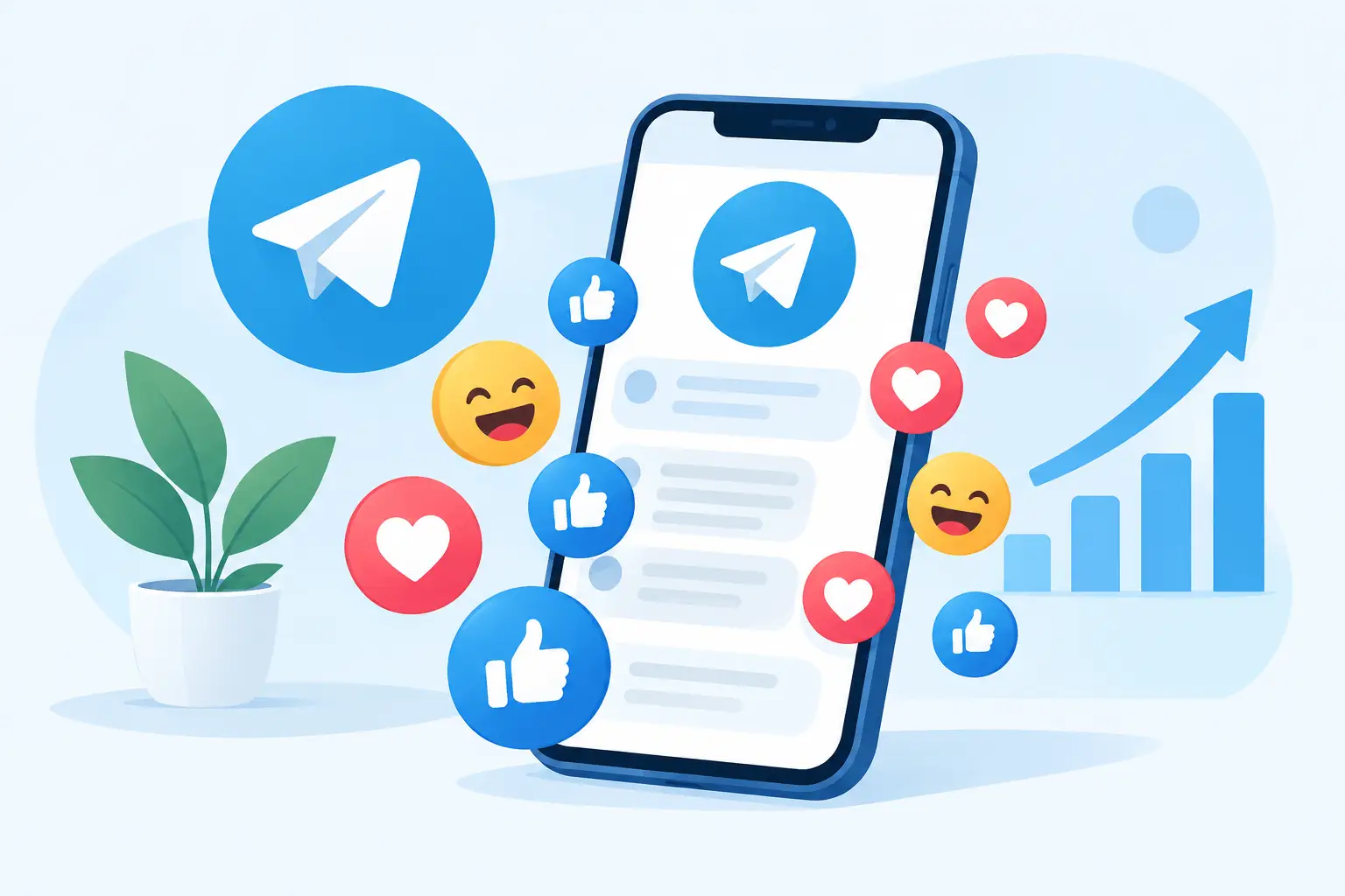 Comprar reacciones en Telegram para destacar