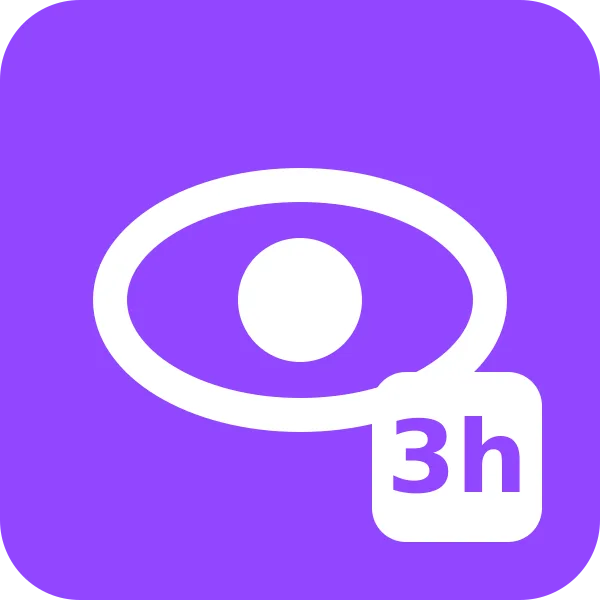 Espectadores en vivo para Twitch · 3 horas